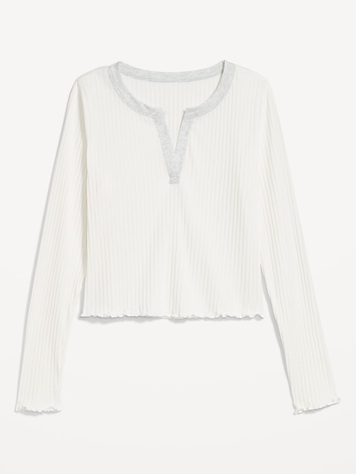 Image number 4 showing, Ribbed Pajama Top