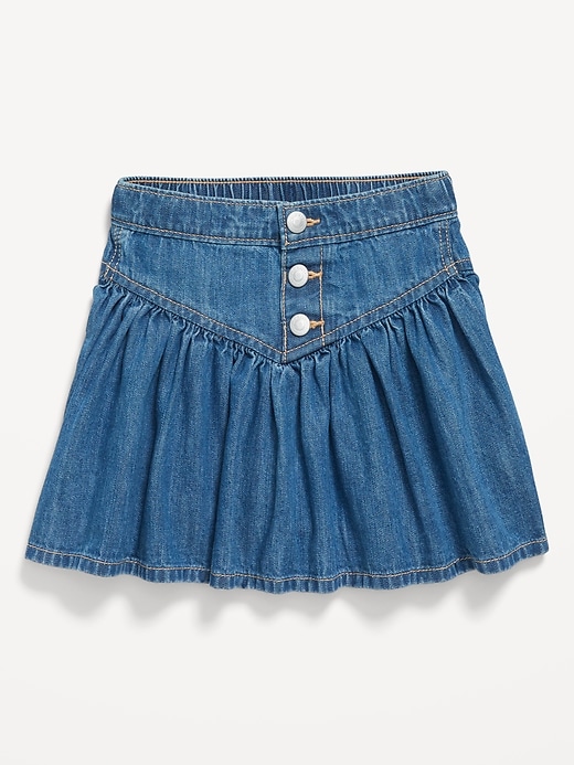 View large product image 1 of 2. Button-Front Jean Swing Skirt for Toddler Girls