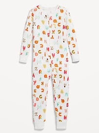 Image number 1 showing, Birthday Snug-Fit 2-Way-Zip Pajama One-Piece for Toddler & Baby