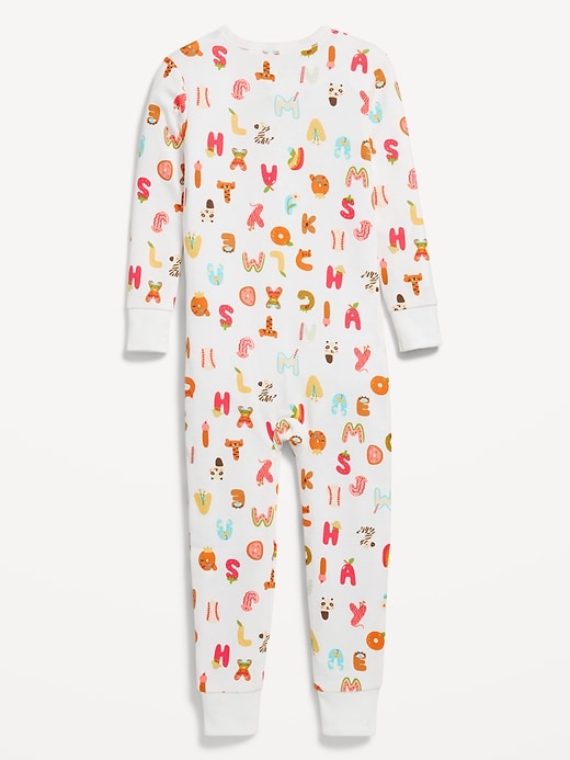 View large product image 2 of 2. Unisex Snug-Fit 2-Way-Zip Printed Pajama One-Piece for Toddler &amp; Baby