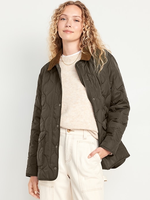 Image number 1 showing, Quilted Barn Jacket