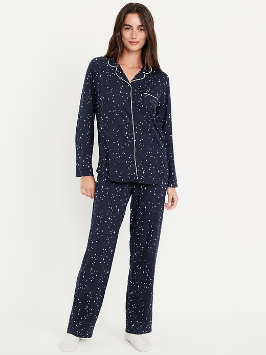 Image number 1 showing, Knit Jersey Pajama Pant Set