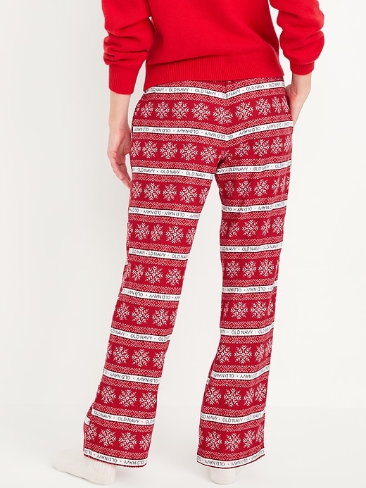 Image number 2 showing, Mid-Rise Printed Flannel Pajama Pants