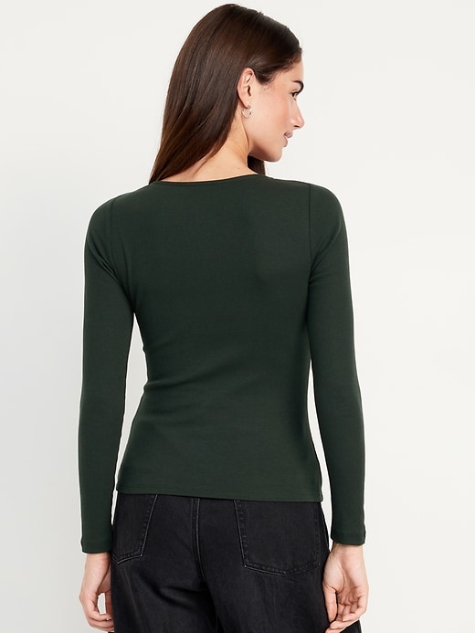 Image number 2 showing, Twist-Front Ribbed Top