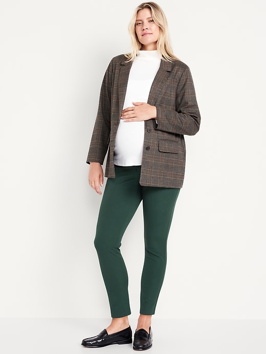 Image number 1 showing, Maternity Full-Panel Pixie Ankle Pants