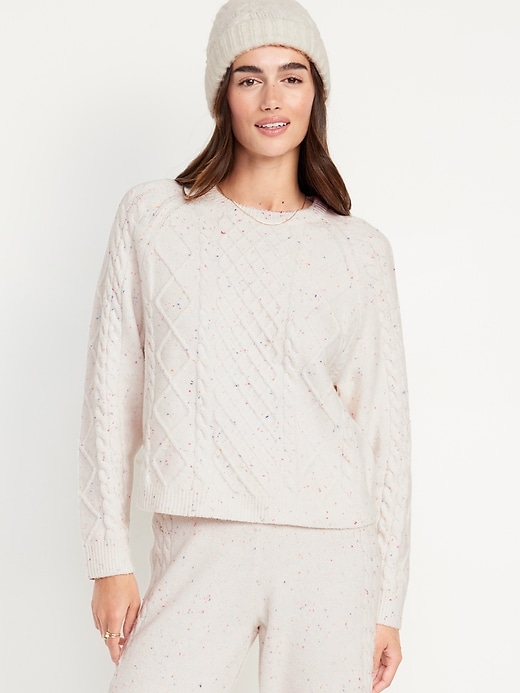 Image number 1 showing, SoSoft Cable Sweater