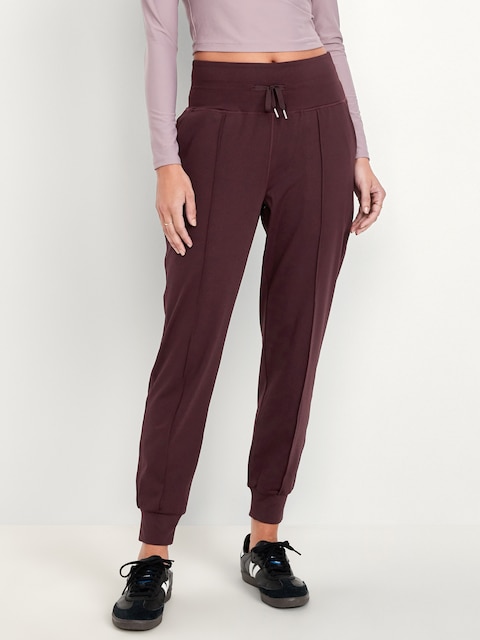 High-Waisted PowerSoft Seamed Joggers - Boxwood