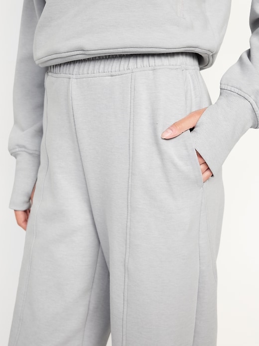 Image number 3 showing, High-Waisted Dynamic Fleece Barrel-Leg Pants