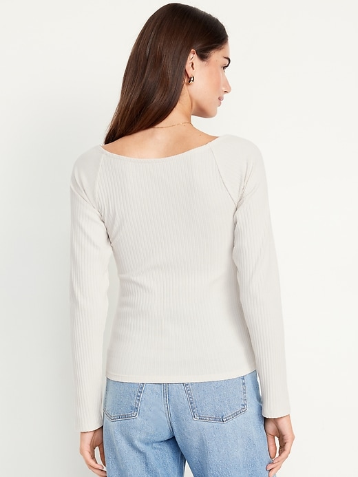 Image number 2 showing, Cinched Rib-Knit Top