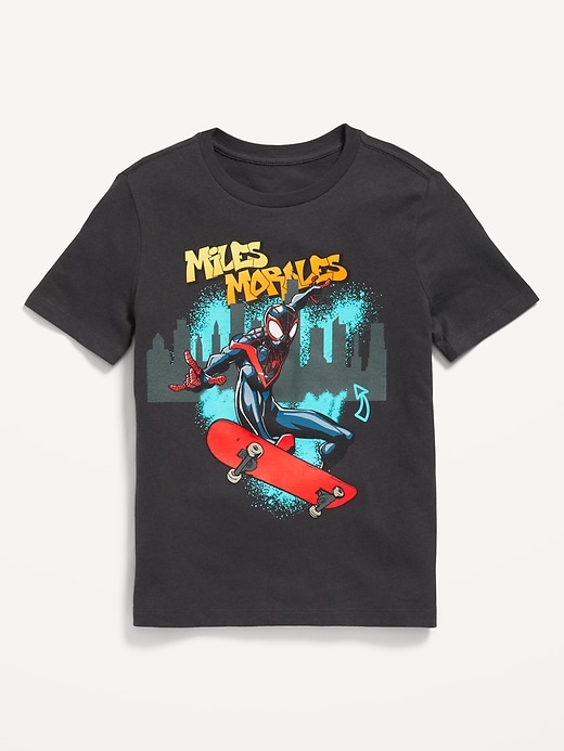 View large product image 1 of 2. Spider-Man™ Miles Morales Gender-Neutral Graphic T-Shirt for Kids