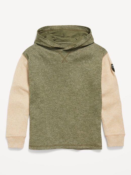 View large product image 2 of 4. Cozy-Knit Long-Sleeve Hooded T-Shirt for Boys