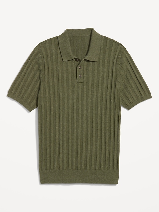 Image number 4 showing, Ribbed Polo Sweater