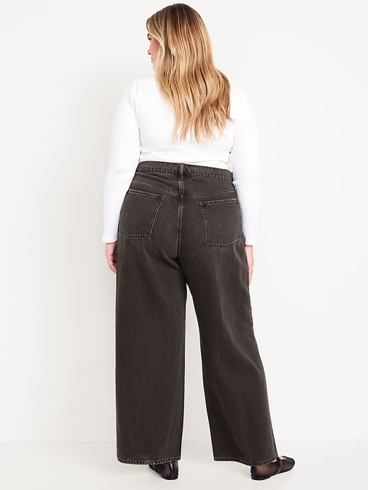 Image number 7 showing, High-Waisted Baggy Wide-Leg Jeans