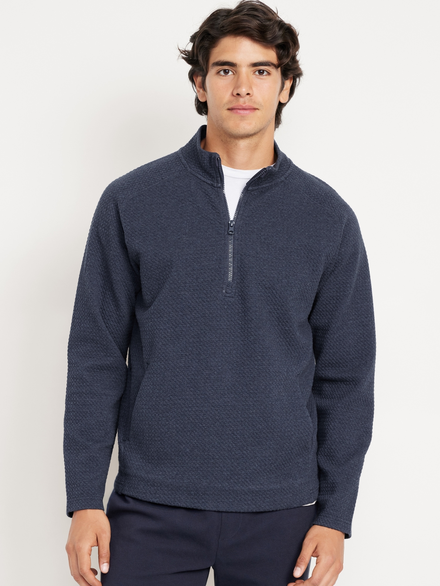 Dynamic Fleece Textured Half Zip | Old Navy