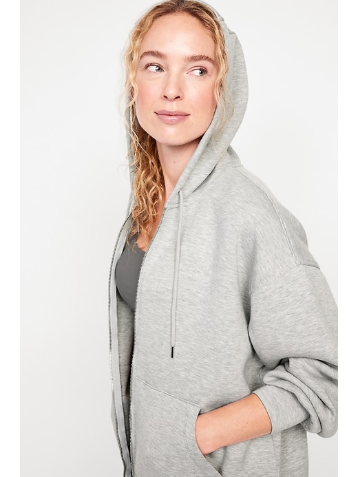 Image number 7 showing, Oversized Bounce Fleece Zip Tunic Hoodie