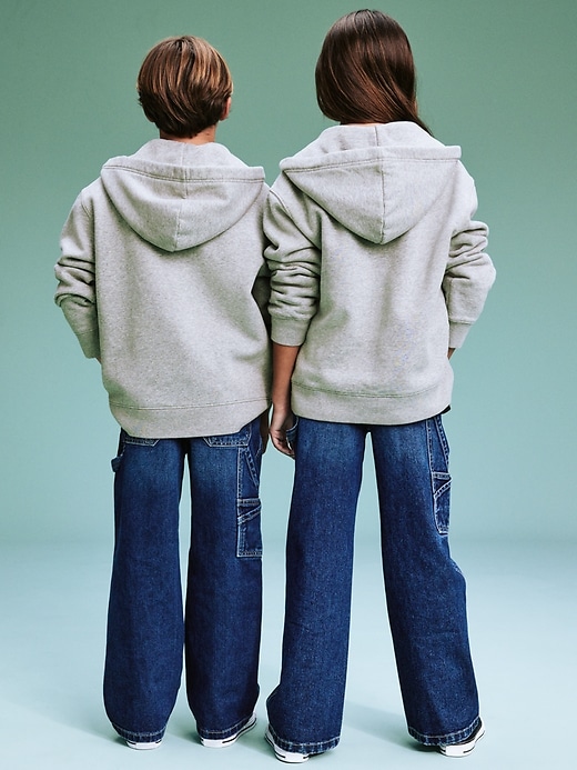 Image number 7 showing, '94 Gender-Neutral Half-Zip Logo-Graphic Hoodie for Kids