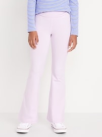 Image number 1 showing, High-Waisted PowerChill Side-Ruched Flared Leggings for Girls
