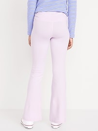 Image number 2 showing, High-Waisted PowerChill Side-Ruched Flared Leggings for Girls