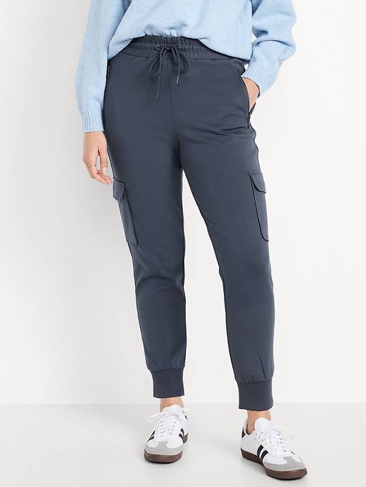 Image number 4 showing, High-Waisted Dynamic Fleece Cargo Joggers