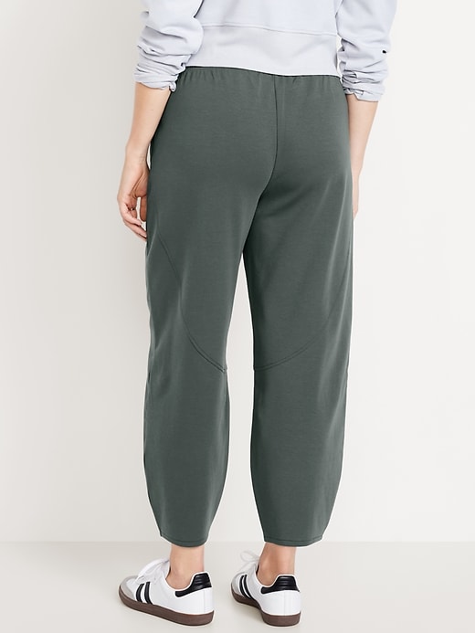 Image number 6 showing, High-Waisted Dynamic Fleece Barrel-Leg Sweatpants