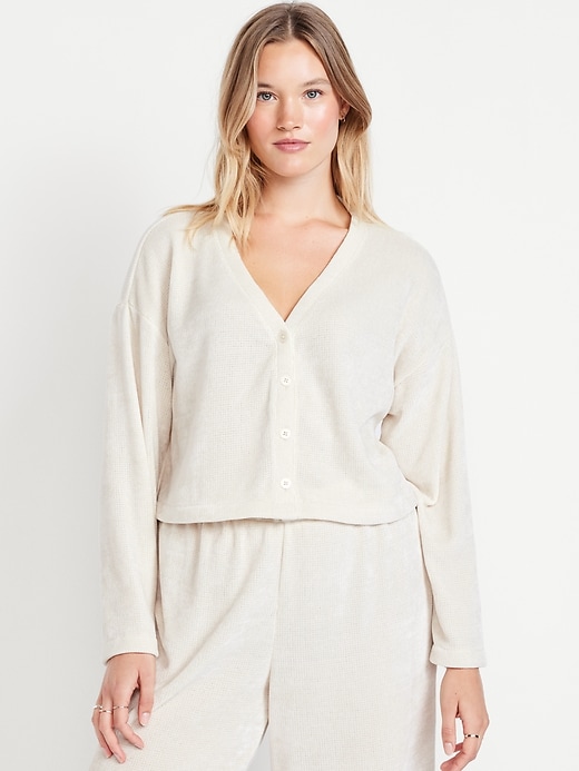 Image number 5 showing, Cozy Chenille Button-Down Top