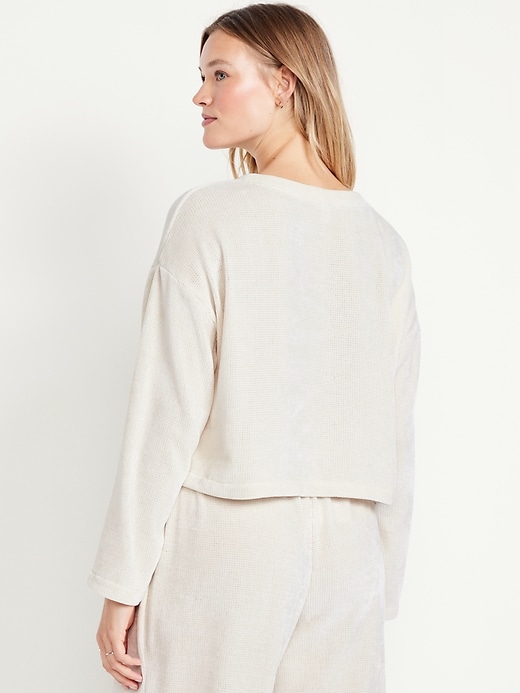 Image number 6 showing, Cozy Chenille Button-Down Top