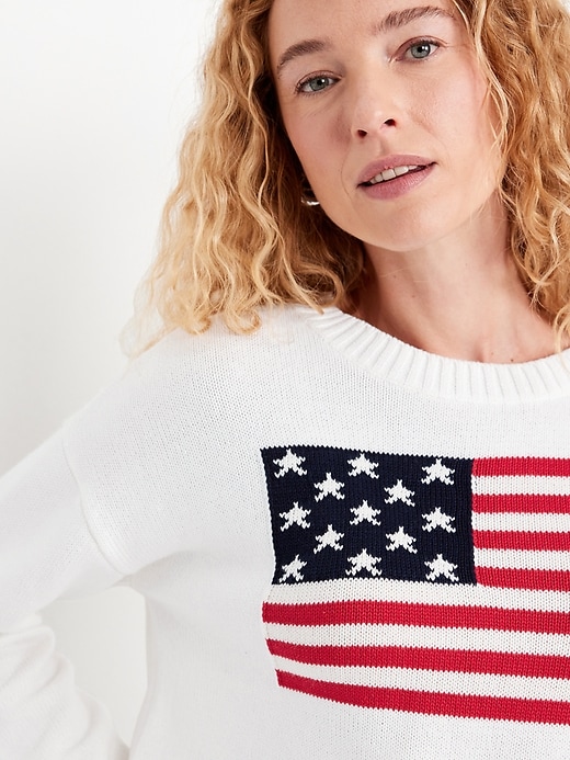 Image number 5 showing, Flag-Graphic Sweater