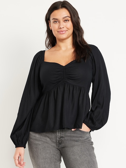 Image number 5 showing, Shirred Crepe Top