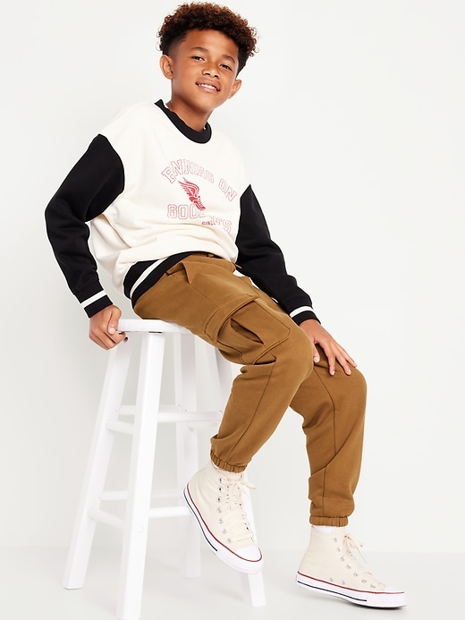 Image number 3 showing, Baggy Cargo Jogger Sweatpants for Boys