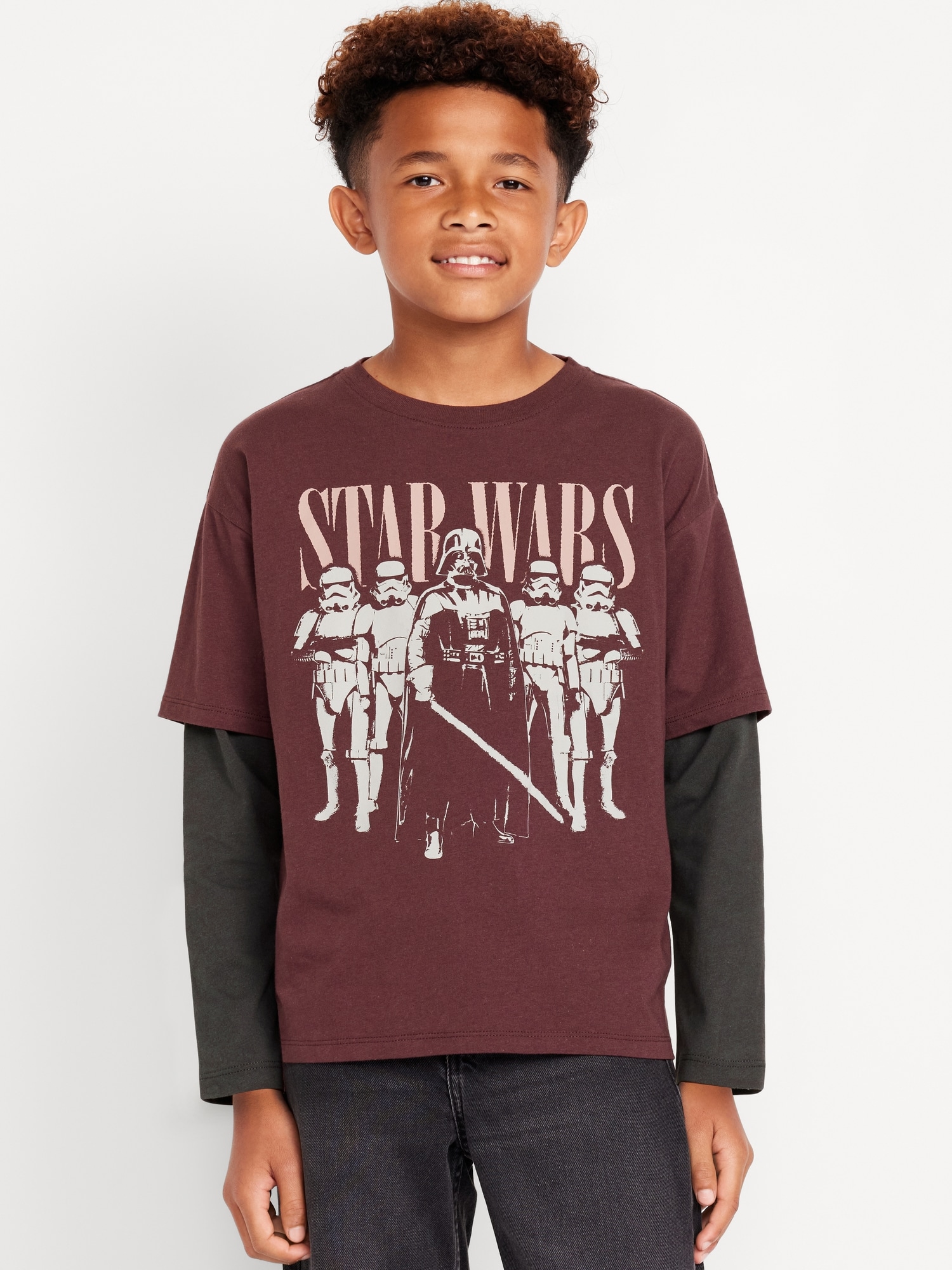 Star Wars Oversized Two-In-One Graphic T-Shirt for Boys