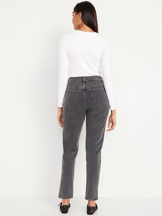 Image number 3 showing, Curvy High-Waisted OG Straight Ankle Jeans