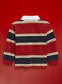 View large product image 3 of 3. '94 Long-Sleeve Rugby Stripe Polo Shirt for Toddler Boys