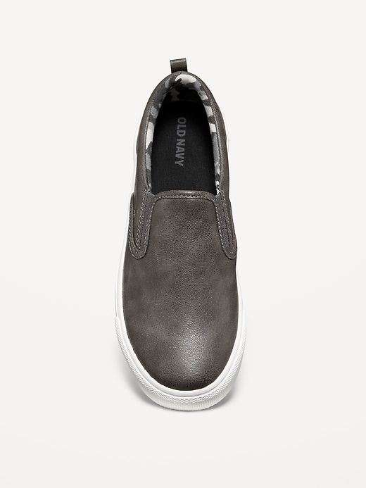 View large product image 2 of 4. Faux-Leather Slip-On Sneakers for Boys