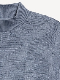 Mock-Neck Neps Sweater