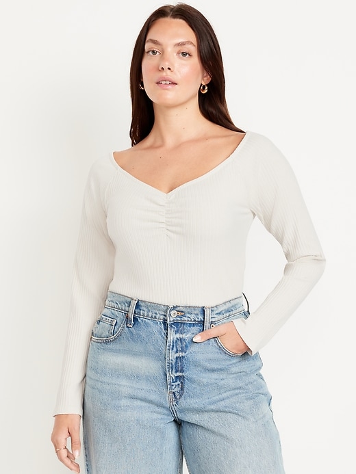 Image number 5 showing, Cinched Rib-Knit Top