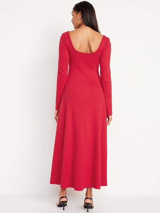 Image number 8 showing, Fit &amp; Flare Ribbed Maxi Dress