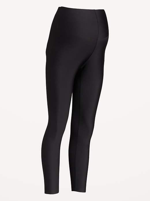 Image number 1 showing, Maternity Full-Panel PowerSoft 7/8 Leggings