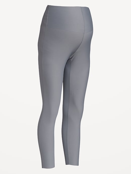 Image number 1 showing, Maternity Full-Panel PowerSoft 7/8 Leggings