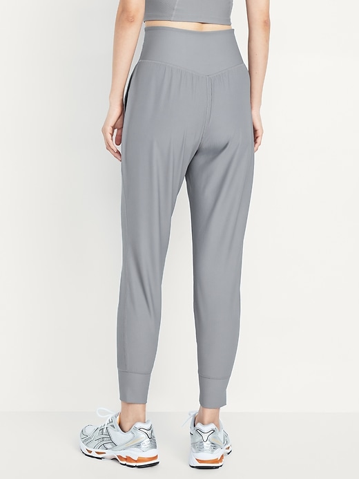 Image number 2 showing, High-Waisted PowerSoft Ribbed 7/8 Joggers