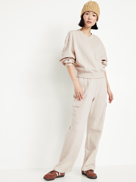 Image number 3 showing, Extra High-Waisted SoComfy Cargo Sweatpants