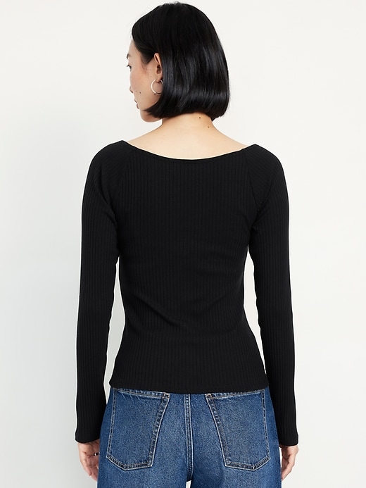 Image number 2 showing, Cinched Rib-Knit Top