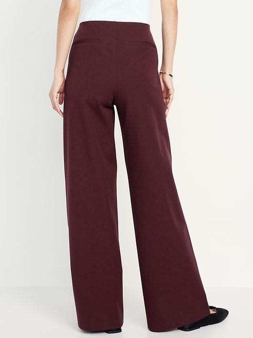 Image number 2 showing, High-Waisted Pull-On Pixie Wide-Leg Pants