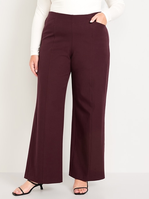 Image number 7 showing, High-Waisted Pull-On Pixie Wide-Leg Pants