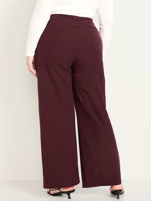 Image number 8 showing, High-Waisted Pull-On Pixie Wide-Leg Pants