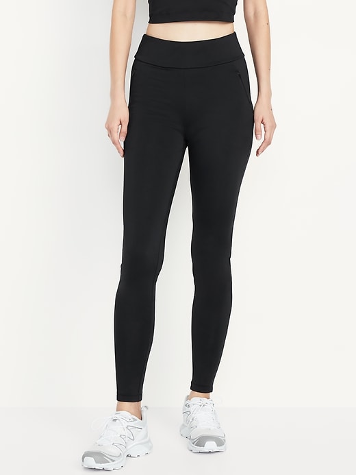 Image number 1 showing, High-Waisted PowerSoft Coze Edition Fleece-Lined Full-Length Leggings