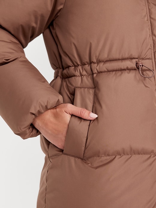 Image number 4 showing, Water-Resistant Quilted Long Puffer Jacket