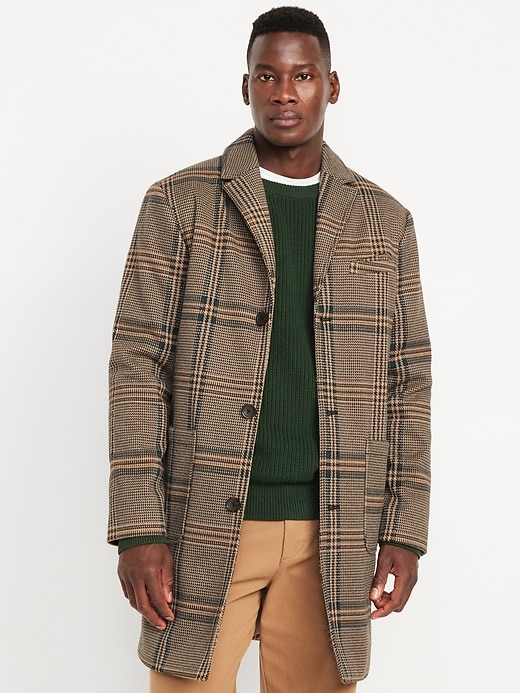 Image number 1 showing, Plaid Topcoat