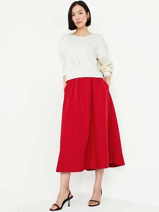 Image number 8 showing, Shirred Midi Swing Skirt