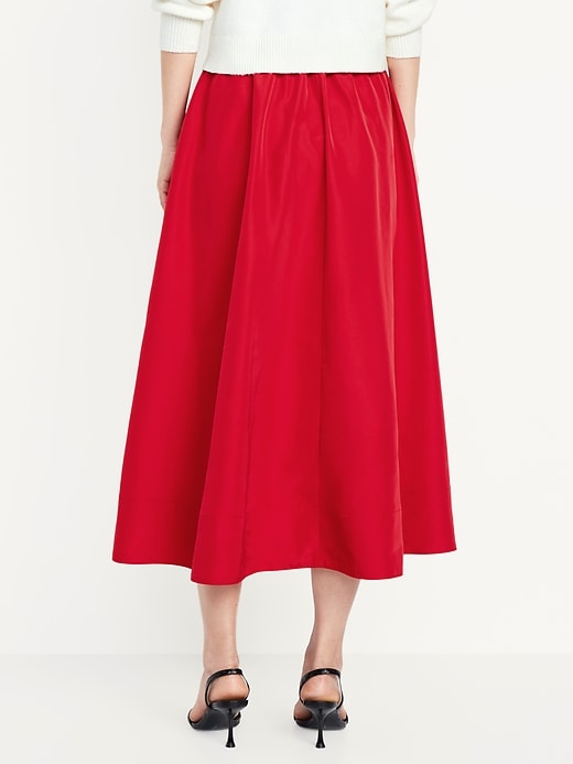 Image number 2 showing, Taffeta Midi Swing Skirt