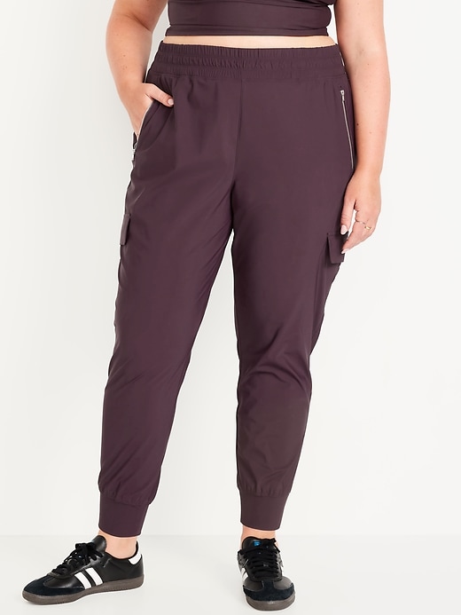 Image number 6 showing, High-Waisted SleekTech Cargo Joggers